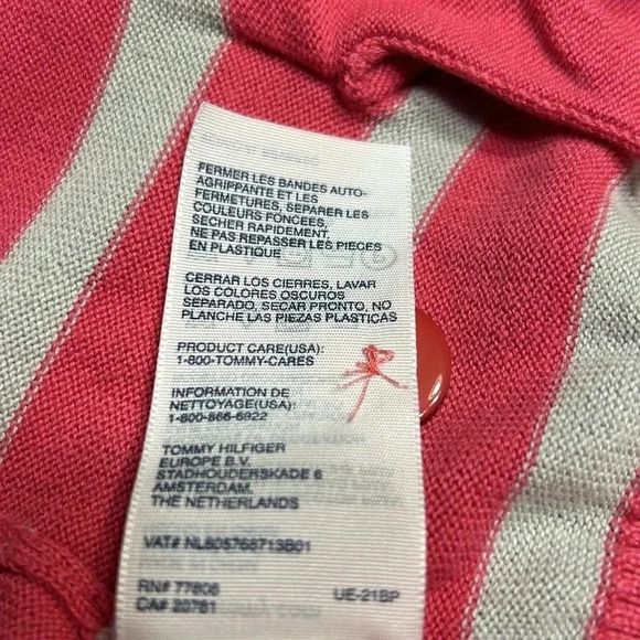 Tommy  Hilfiger long striped button front cardigan,women Large.100% Pima cotton - Picture 9 of 16